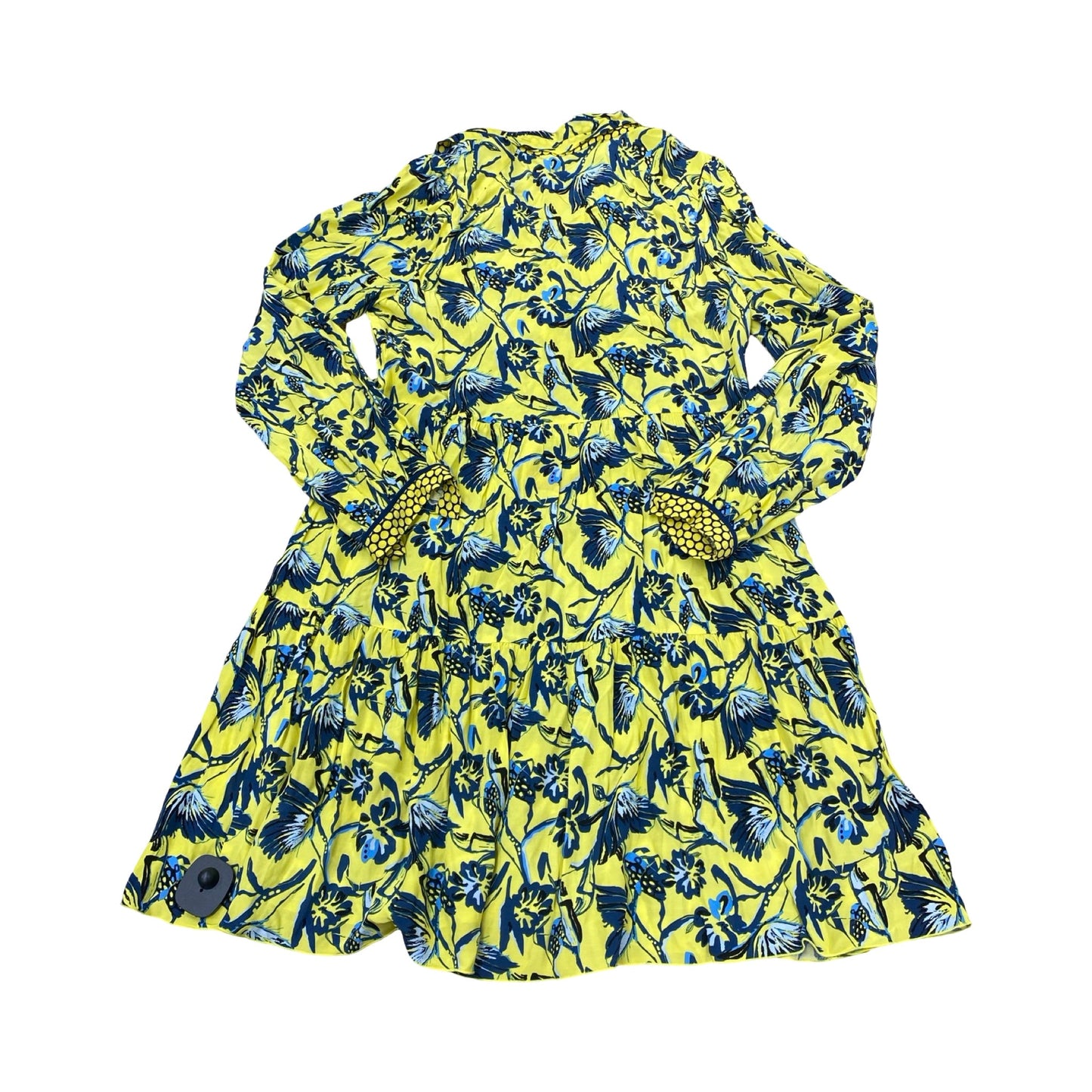 Dress Designer By Diane Von Furstenberg In Blue & Yellow, Size:10