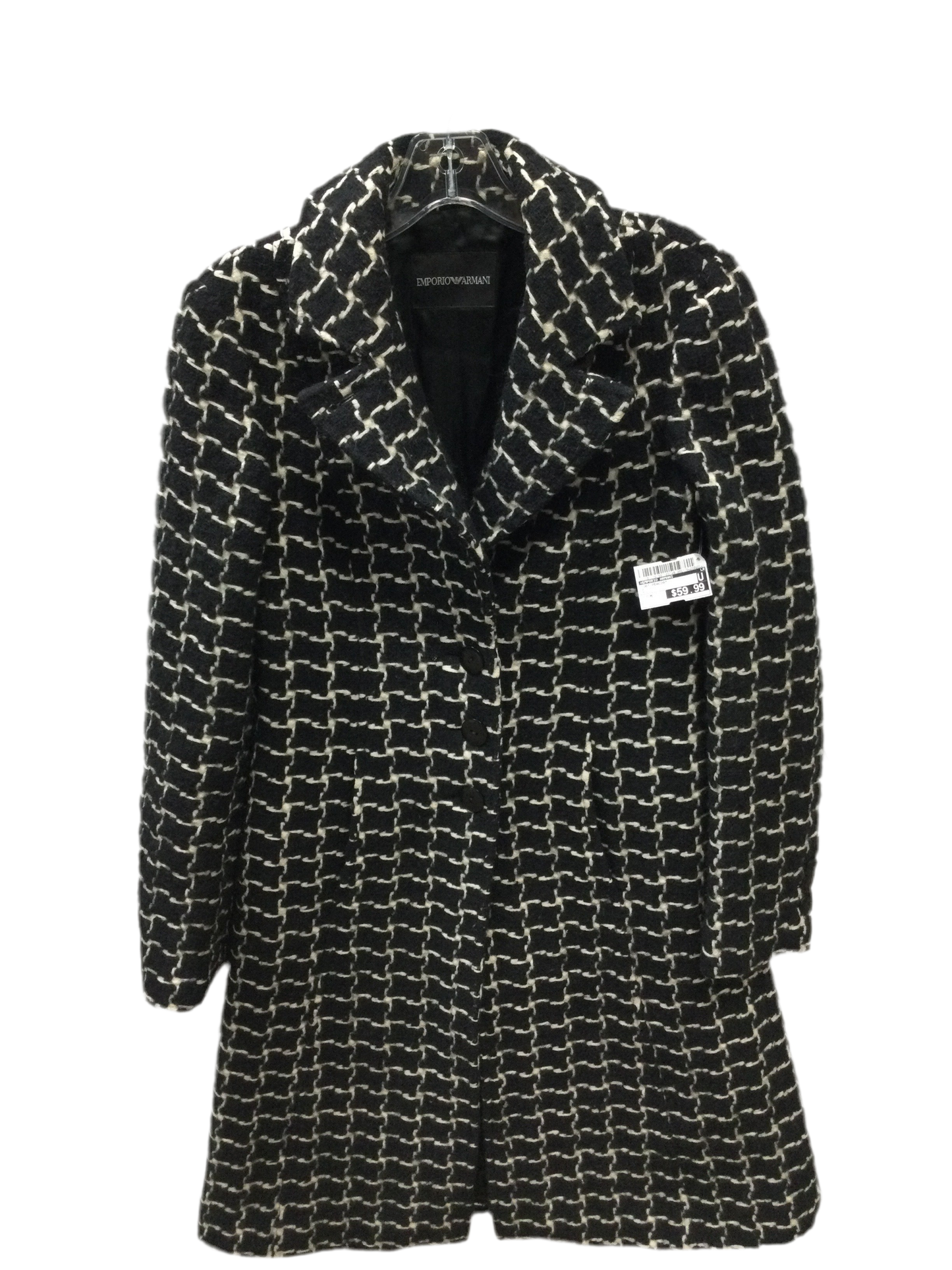 Coat Peacoat By Emporio Armani In Black, Size:M