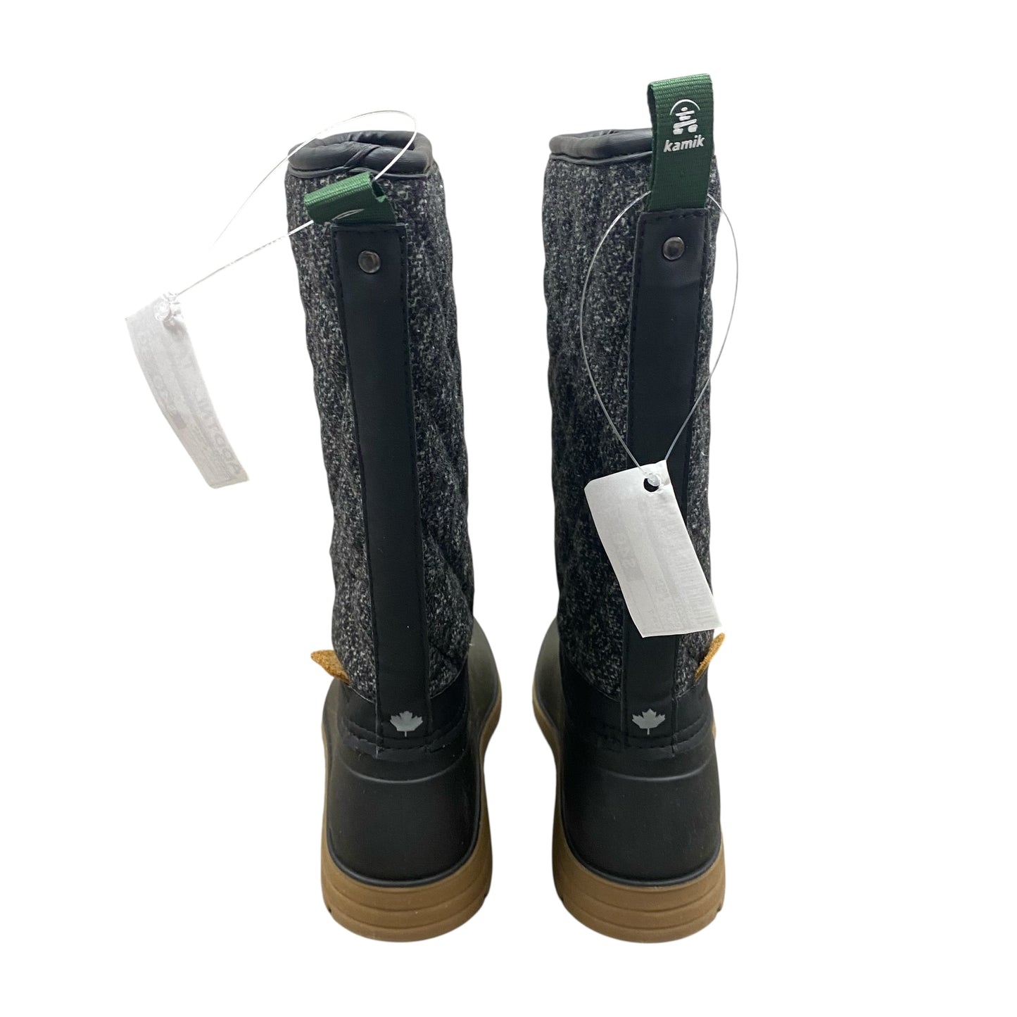 Boots Rain By Kamik In Black & Grey, Size:7