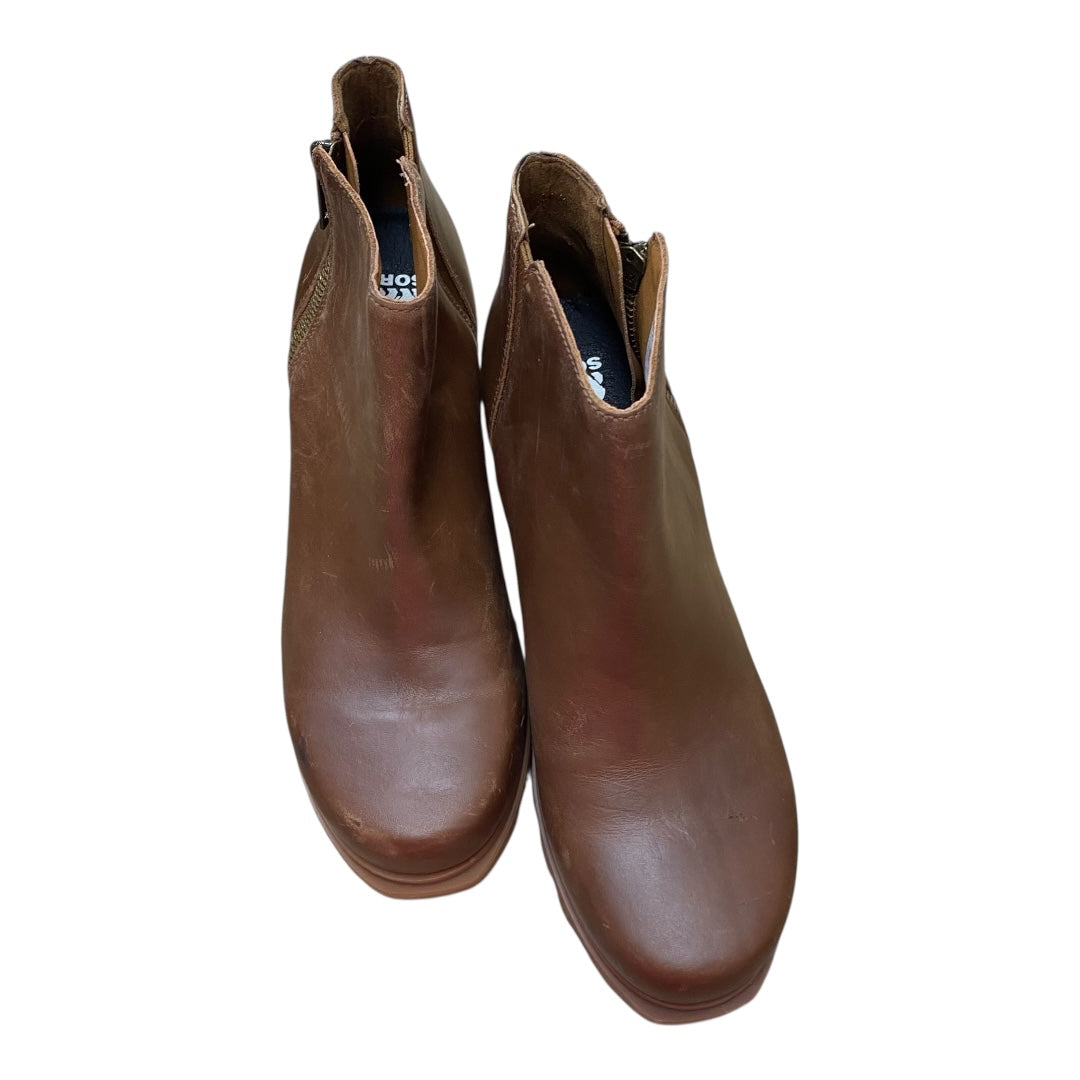 Boots Designer By Sorel In Brown, Size:9.5