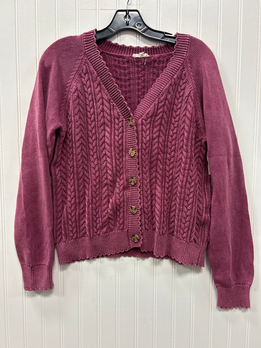 Sweater Cardigan By Easel In Purple, Size:L