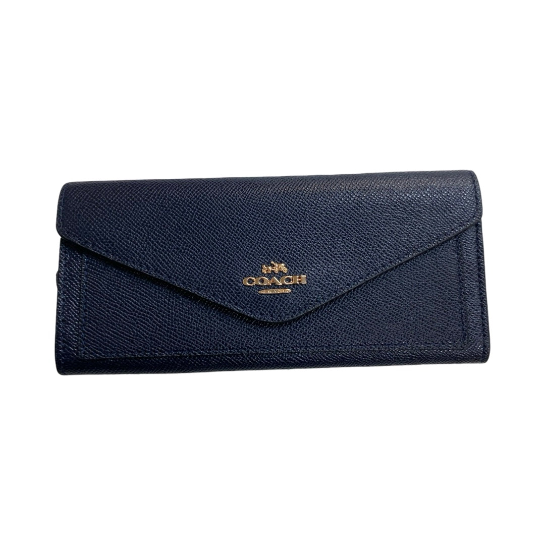 Wallet Designer By Coach In Navy, Size:Medium