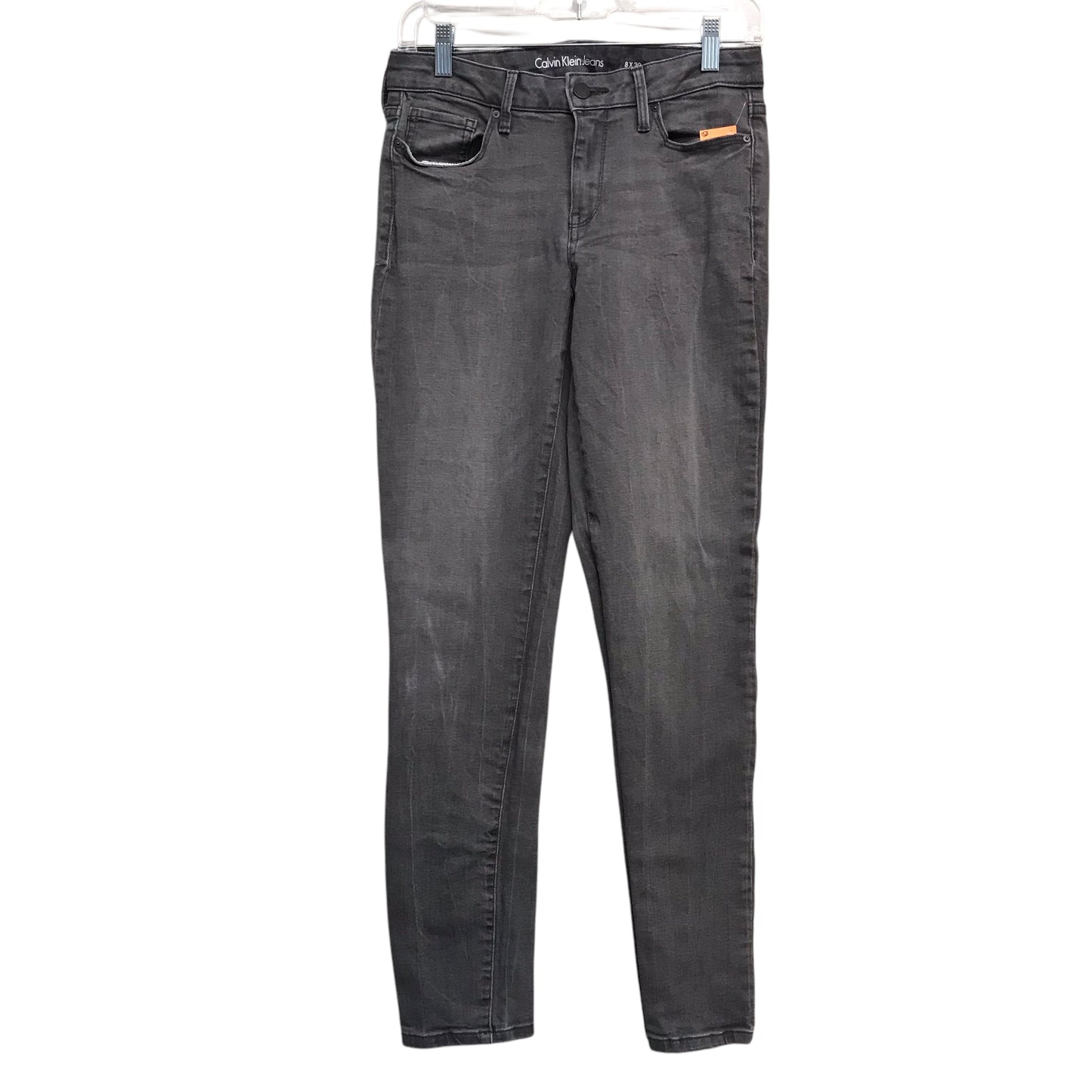 Jeans Skinny By Calvin Klein In Grey, Size:8