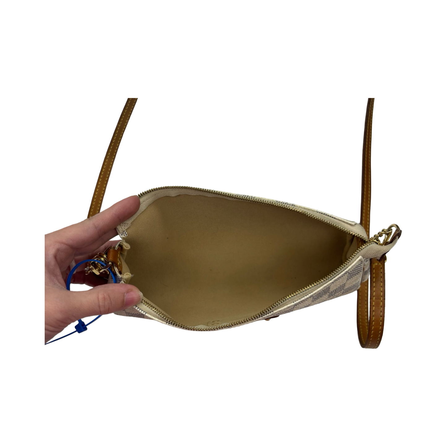 Crossbody Luxury Designer By Louis Vuitton In Tan, Size:Medium