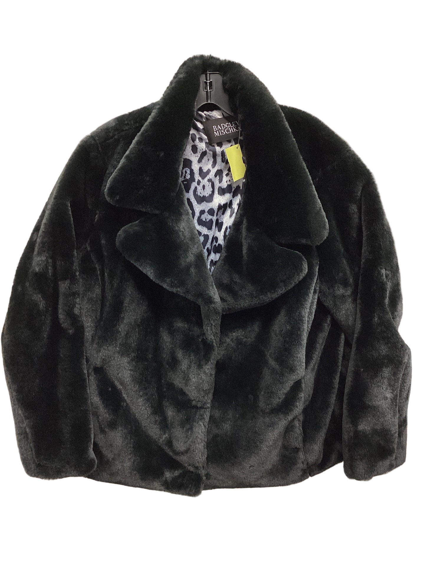 Coat Faux Fur & Sherpa By Badgley Mischka In Black, Size:1X