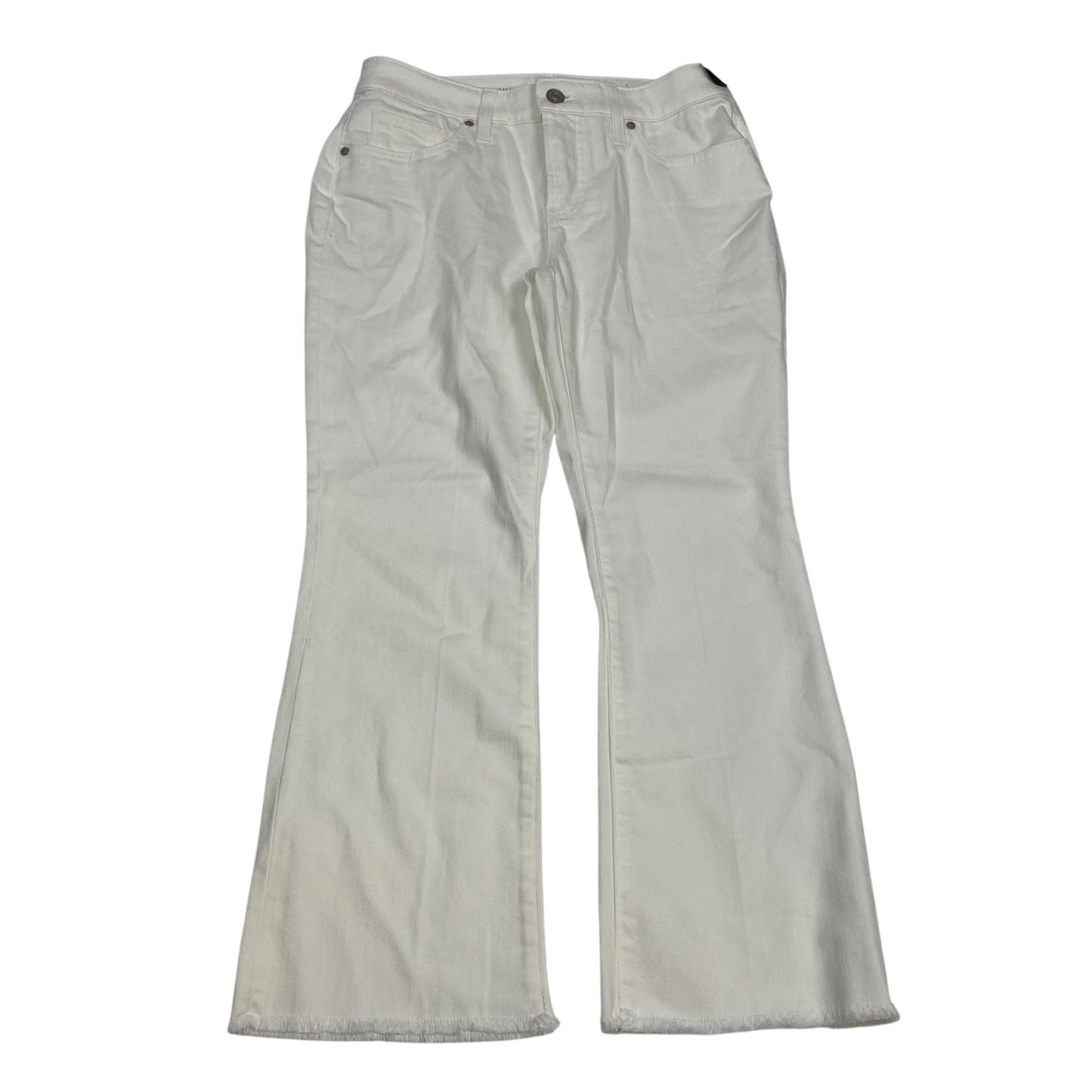 Jeans Flared By Chicos In Cream Denim, Size:2P