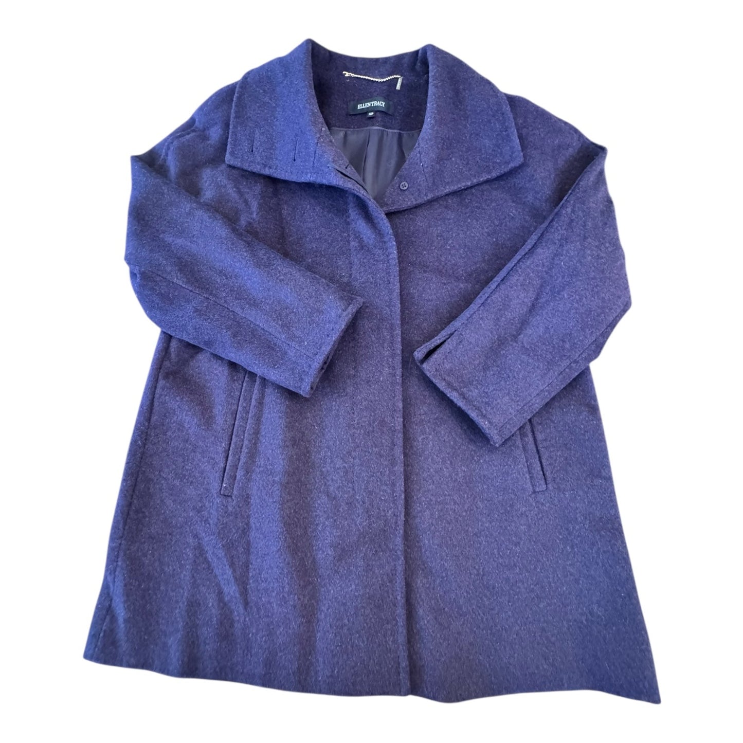 Coat Peacoat By Ellen Tracy In Purple, Size:14P