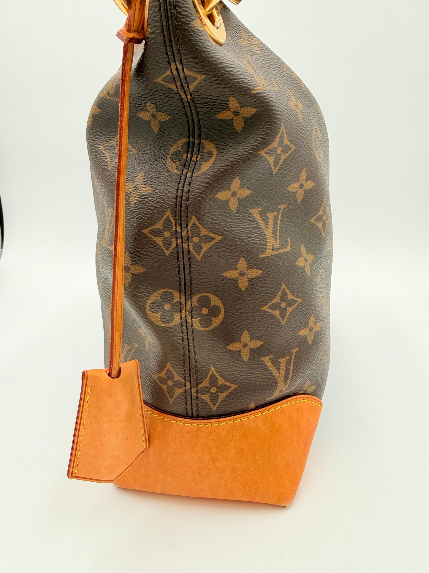 Handbag Luxury Designer By Louis Vuitton In Brown, Size:Medium