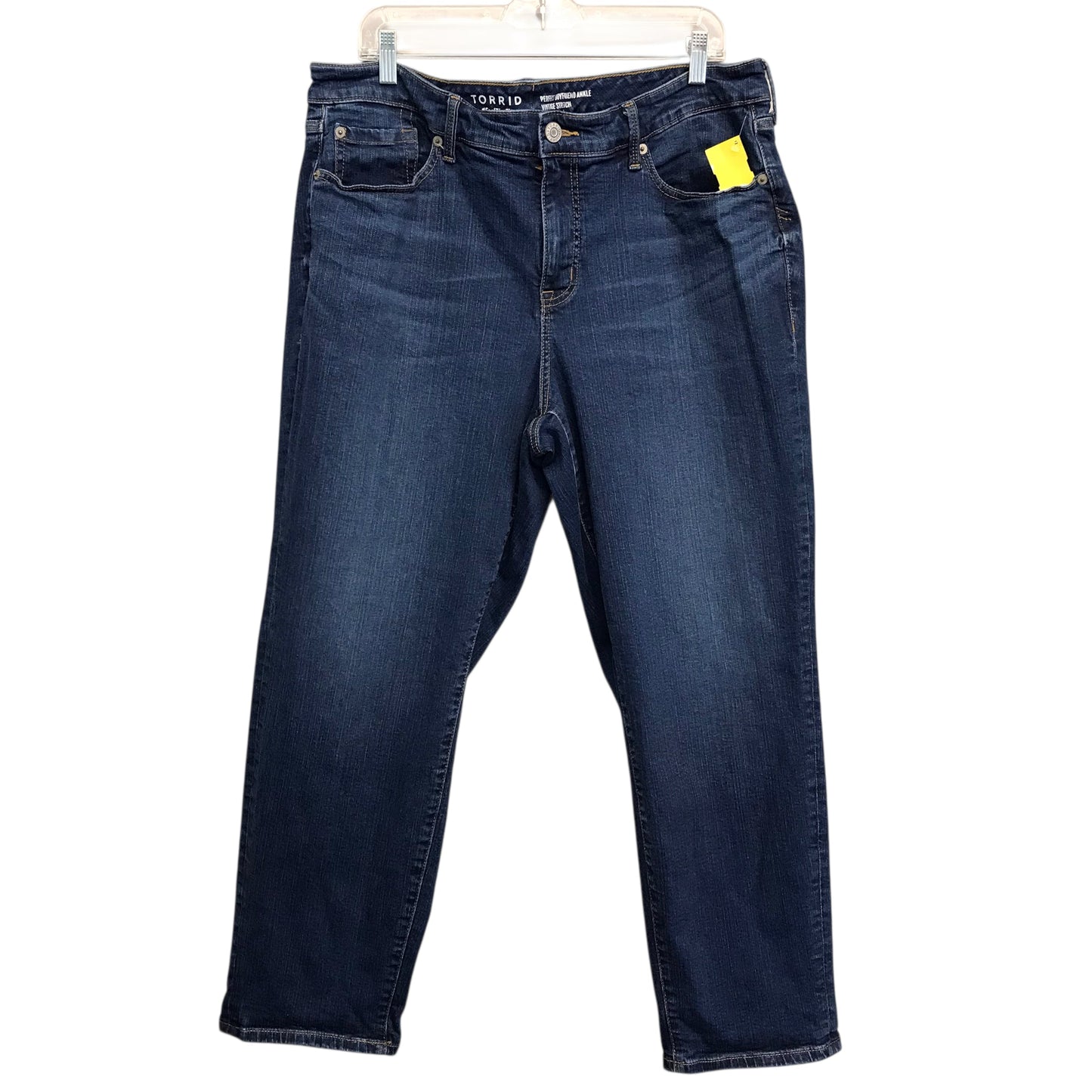 Jeans Boyfriend By Torrid In Blue Denim, Size:20