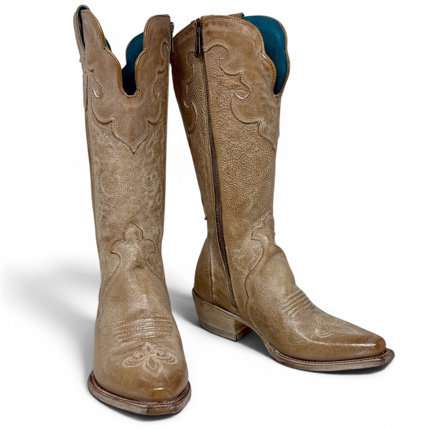 Queen Cowgirl Leather Boots By Bed Stu In Oats White, Size: 8