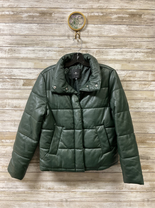 Jacket Puffer & Quilted By 7 For All Mankind In Green, Size:Xs