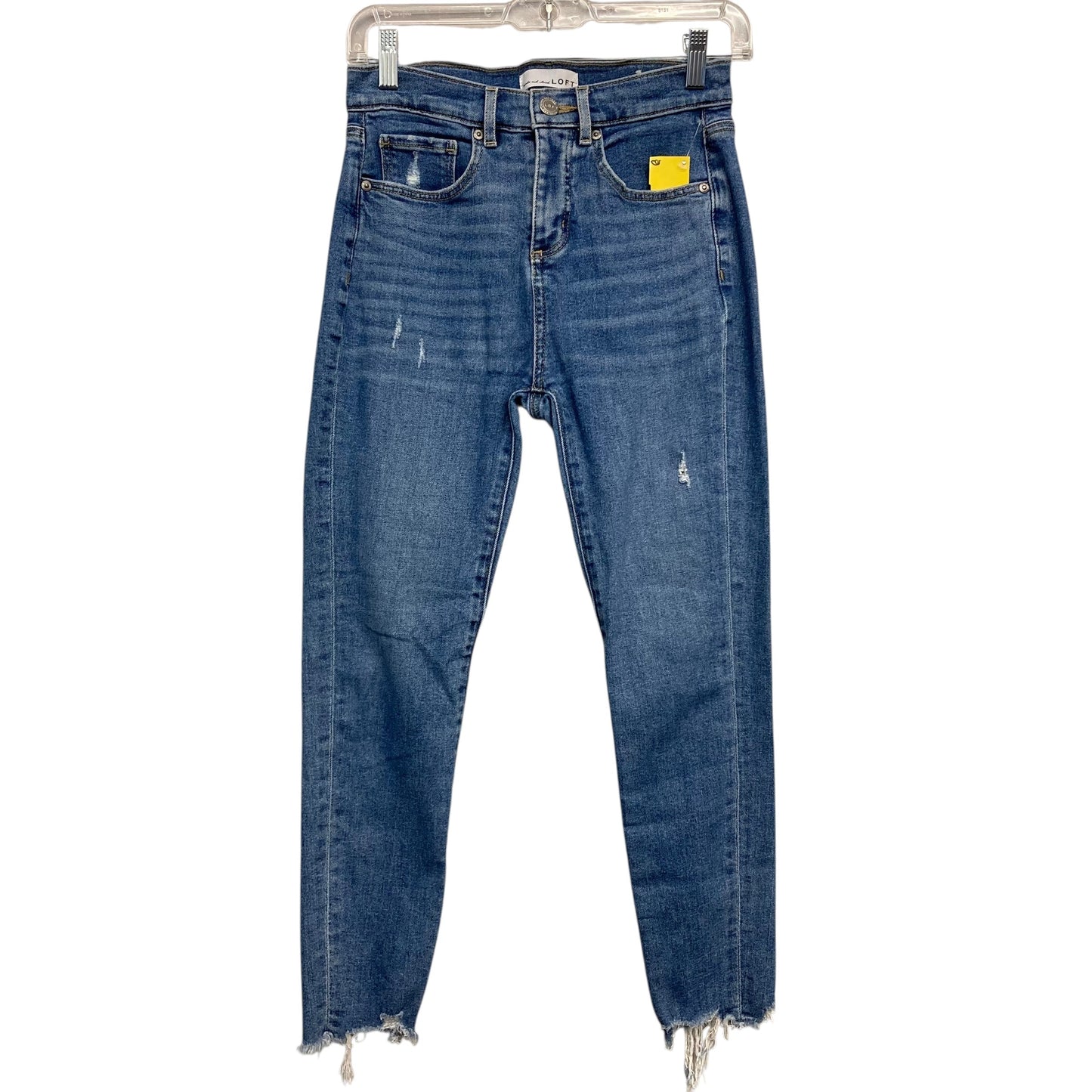 Jeans Cropped By Loft In Blue Denim, Size:0