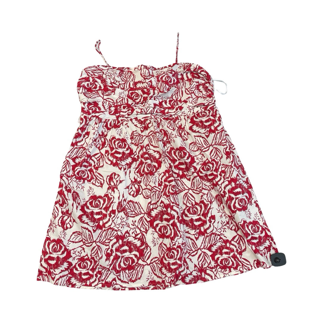 Dress Casual Short By Express In Red & White, Size:Xl