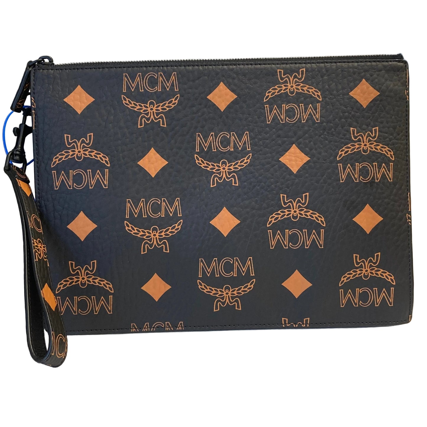 Clutch Luxury Designer By Mcm In Black, Size:Large