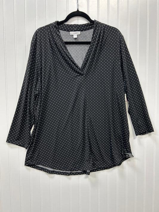 Top Ls By Charter Club In Black, Size:Xl
