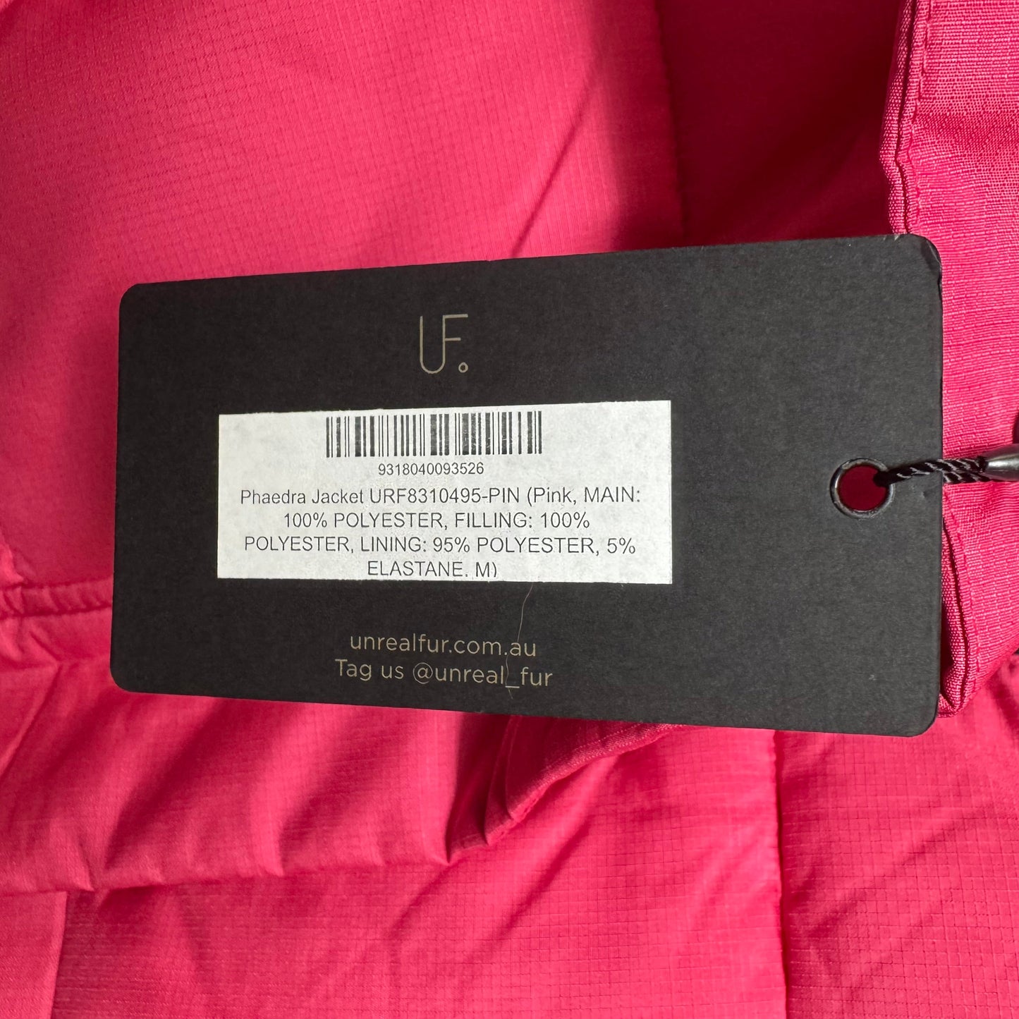 Phaedra Cropped Puffer Jacket By Unreal Fur In Pink, Size: M