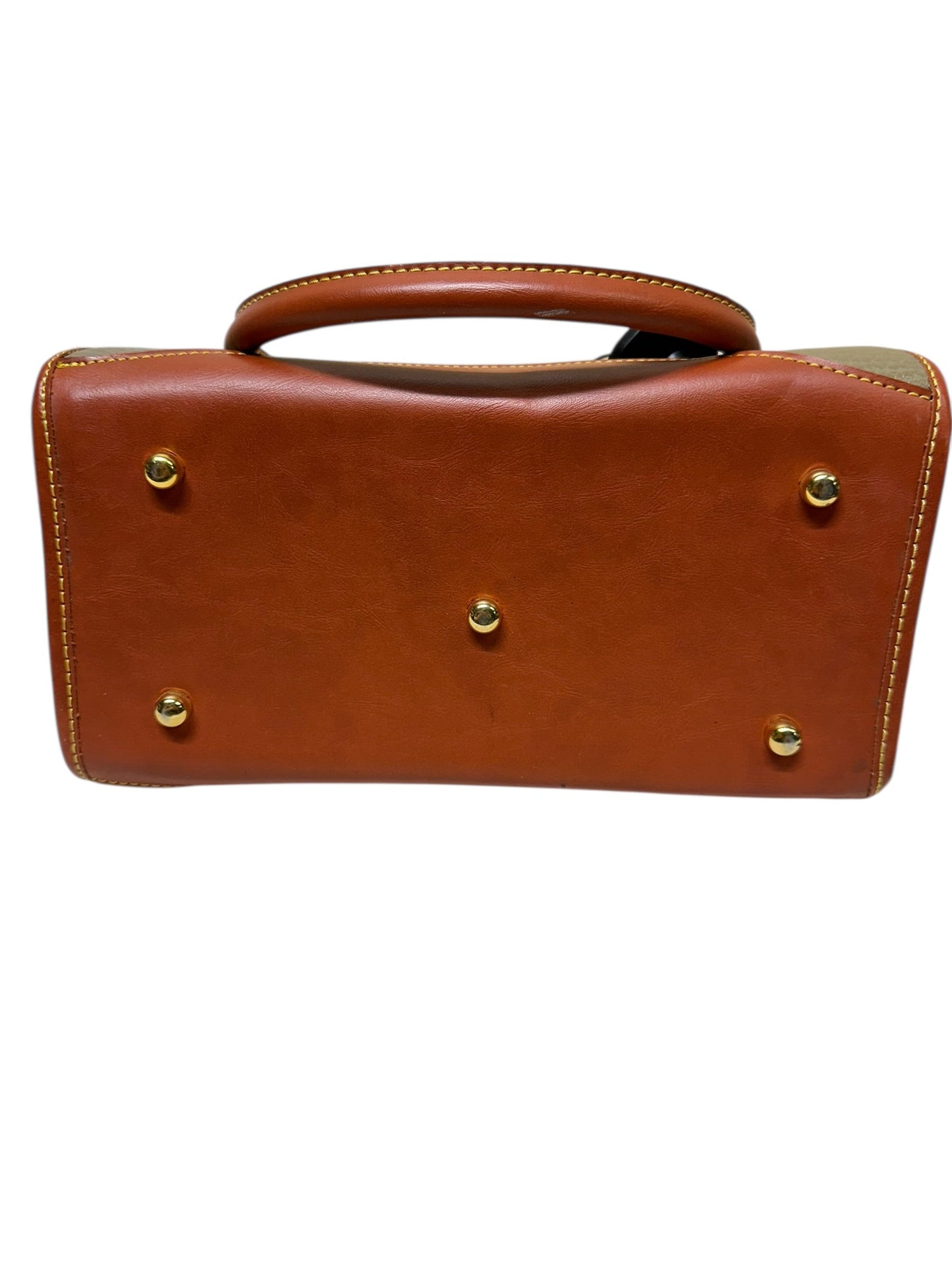 Handbag Designer By Dooney And Bourke In Brown & Grey, Size:Medium