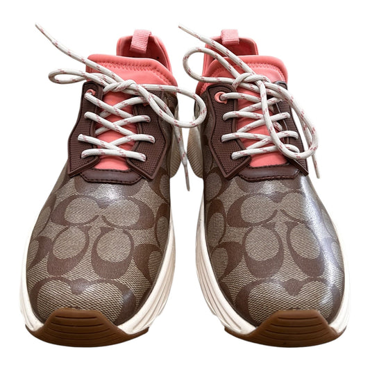 Shoes Designer By Coach In Brown & Pink, Size:10