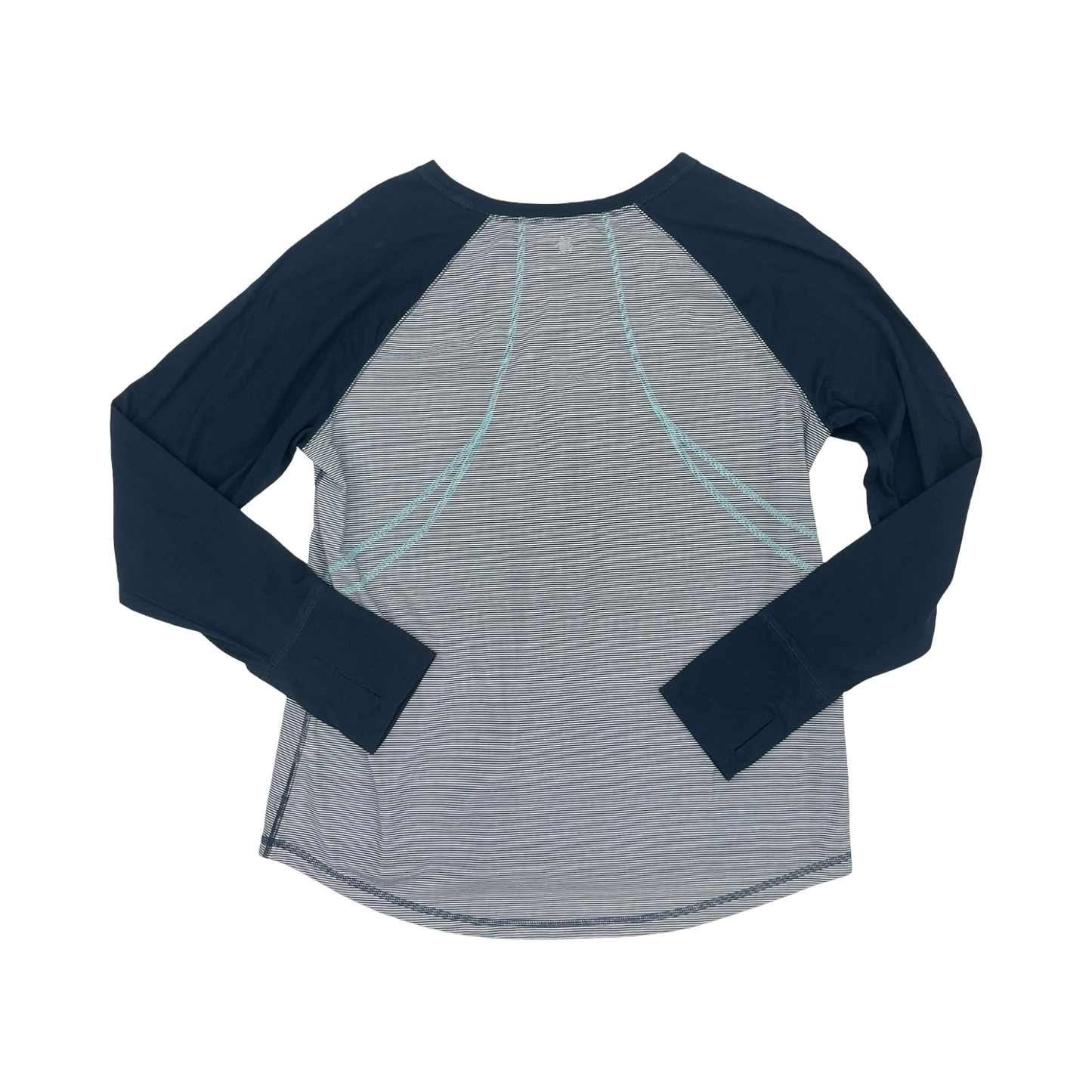 Athletic Top Ls Crewneck By Tek Gear In Blue & White, Size:Xl