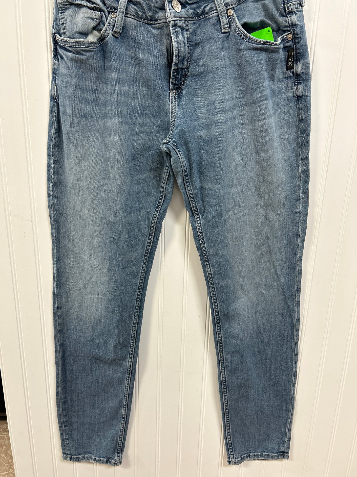Jeans Skinny By Silver In Blue Denim, Size:14