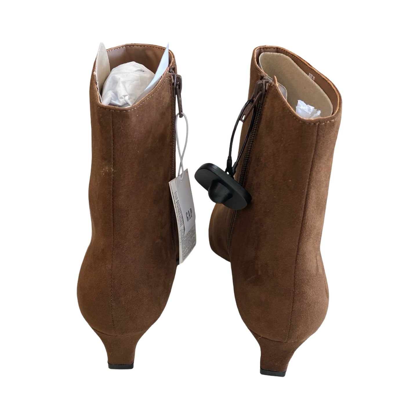 Boots Ankle Heels By Gap In Brown, Size:10