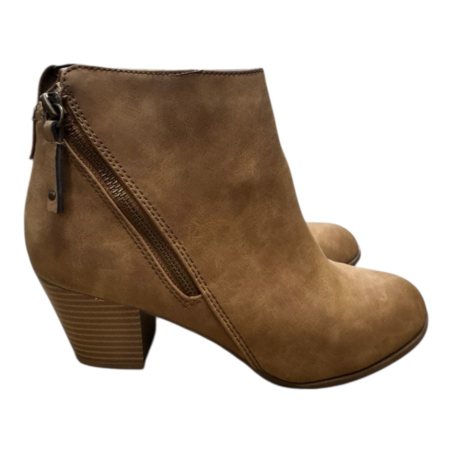 Boots Ankle Heels By Express In Brown, Size:8