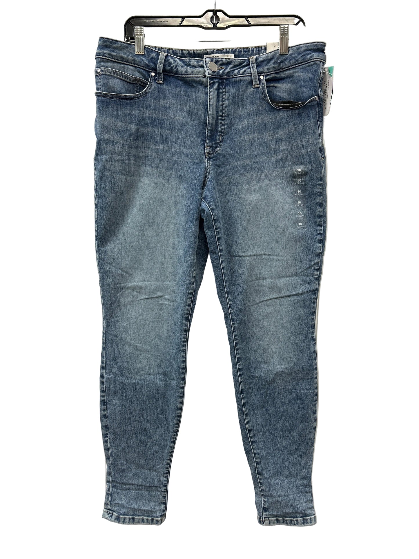 Jeans Skinny By Maurices In Blue Denim, Size:16