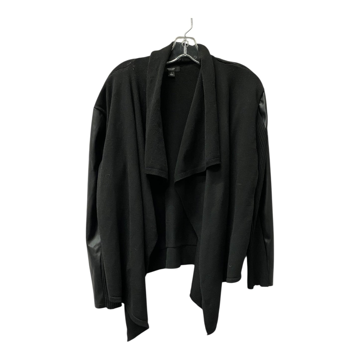 Sweater Cardigan By Simply Vera In Black, Size:L