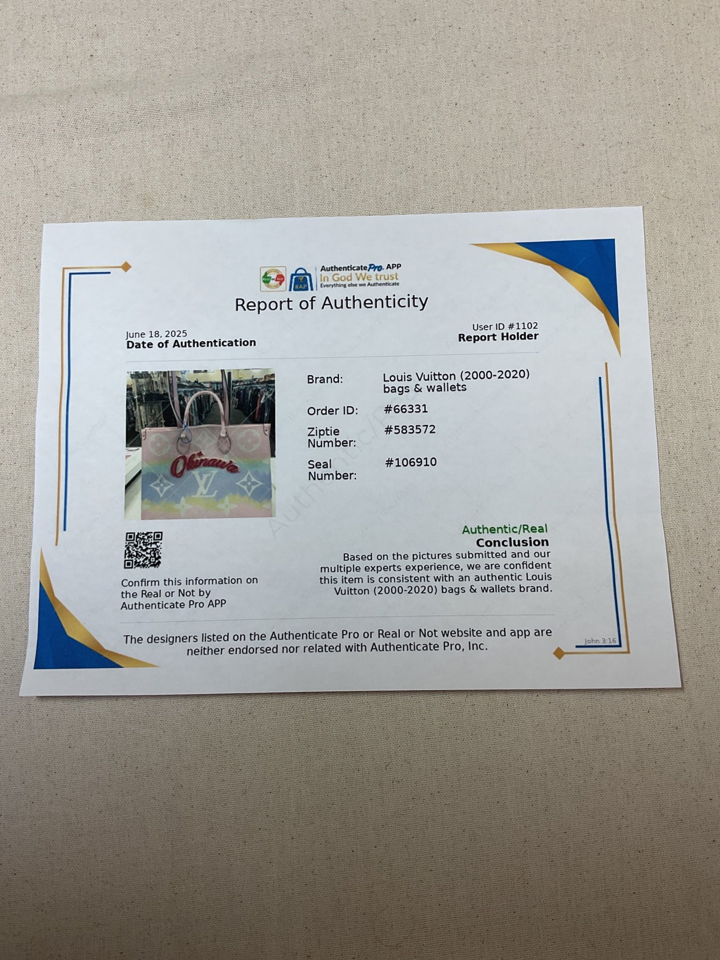 Handbag Luxury Designer By Louis Vuitton In Blue & Pink, Size:Large