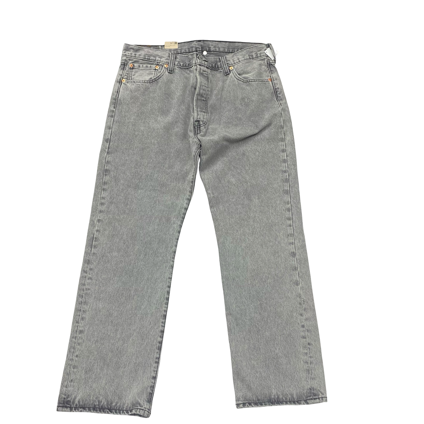 Jeans Straight By Levis In Grey Denim, Size:20