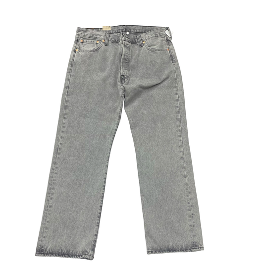 Jeans Straight By Levis In Grey Denim, Size:20
