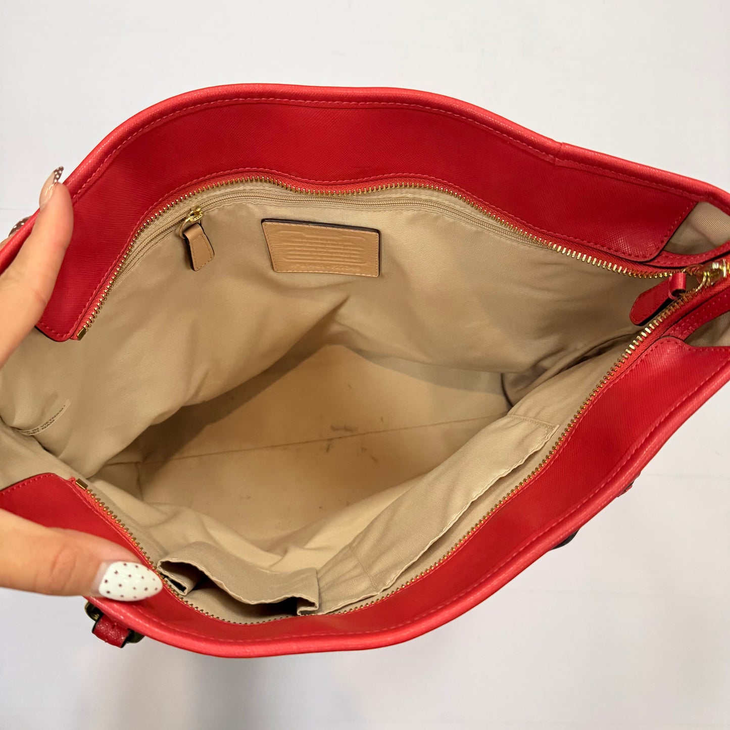 Handbag Designer By Coach, Size: Large