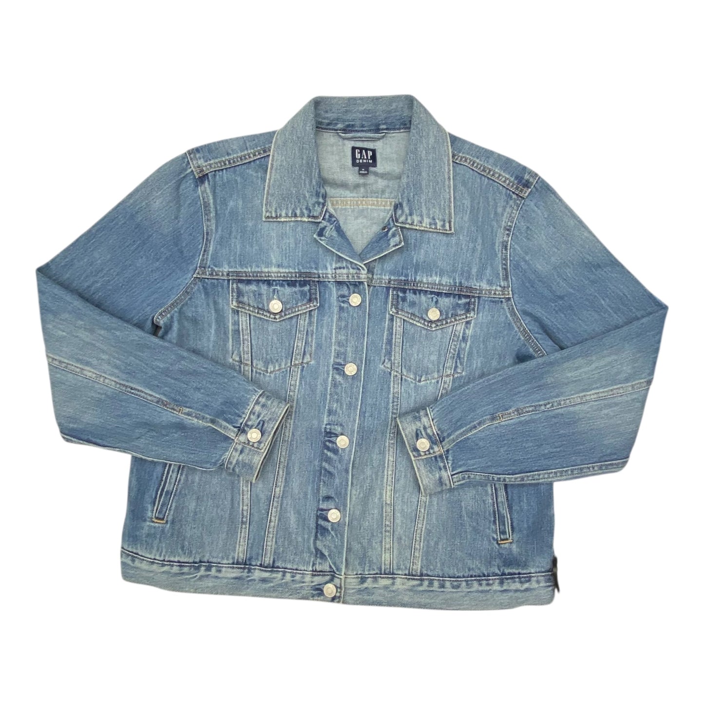 Jacket Denim By Gap In Blue, Size:Xl