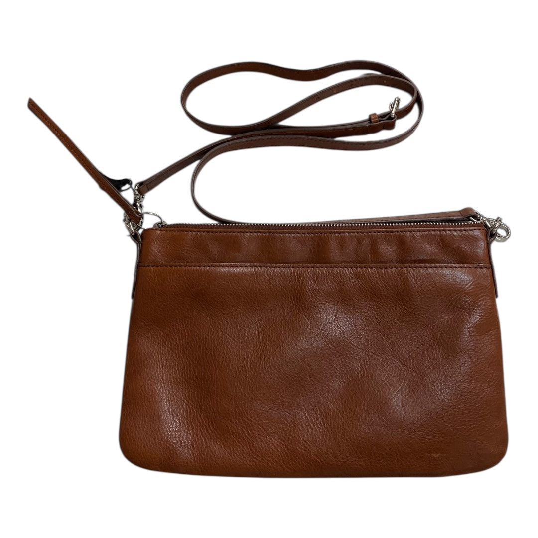 Handbag Leather By Fossil In Brown, Size:Medium