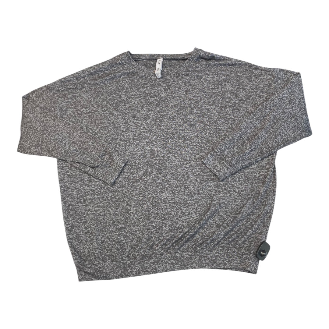 Athletic Top Ls Crewneck By Athleta In Grey, Size:M