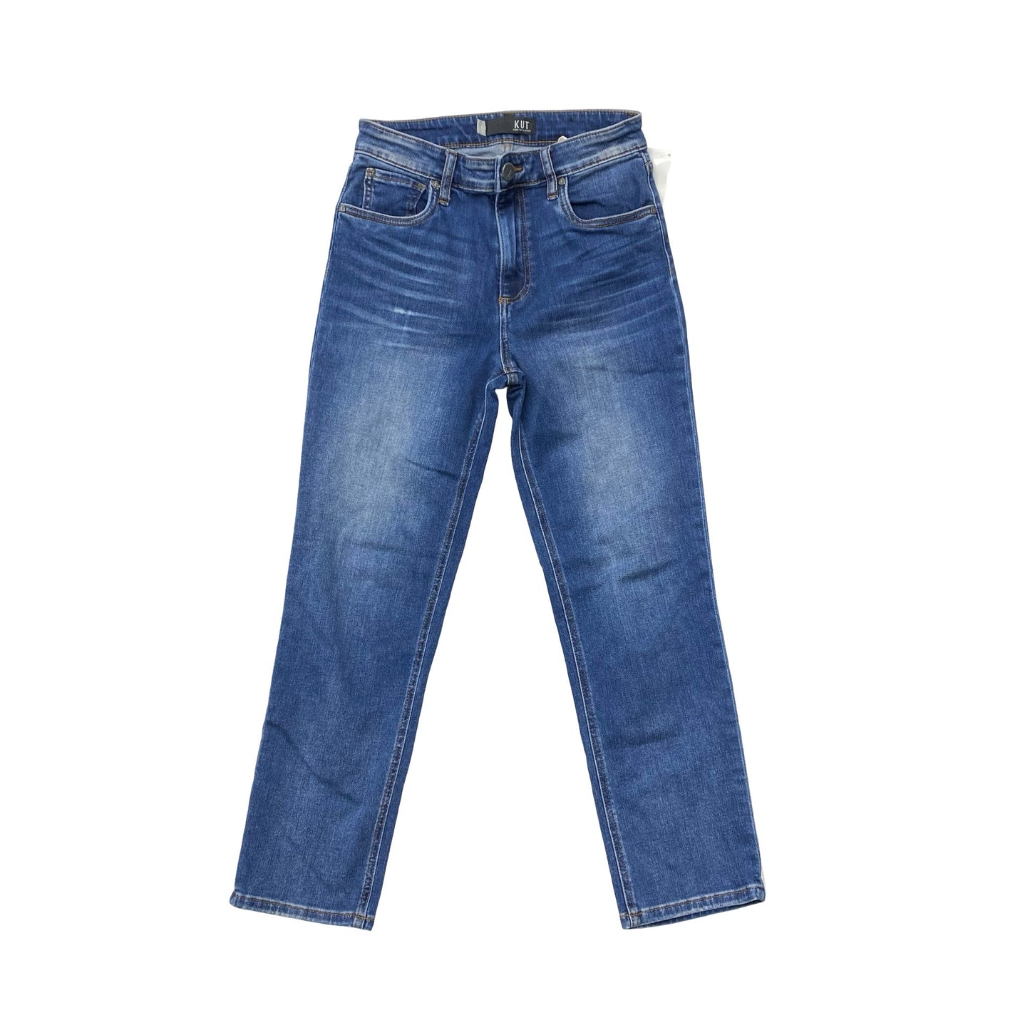Jeans Straight By Kut In Blue Denim, Size:2
