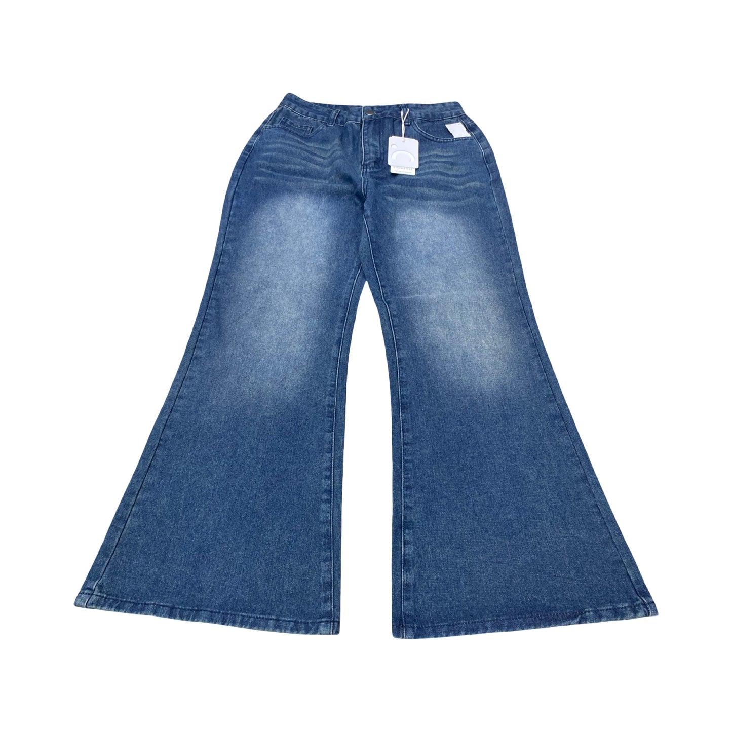 Jeans Flared By Commense In Blue Denim, Size:M