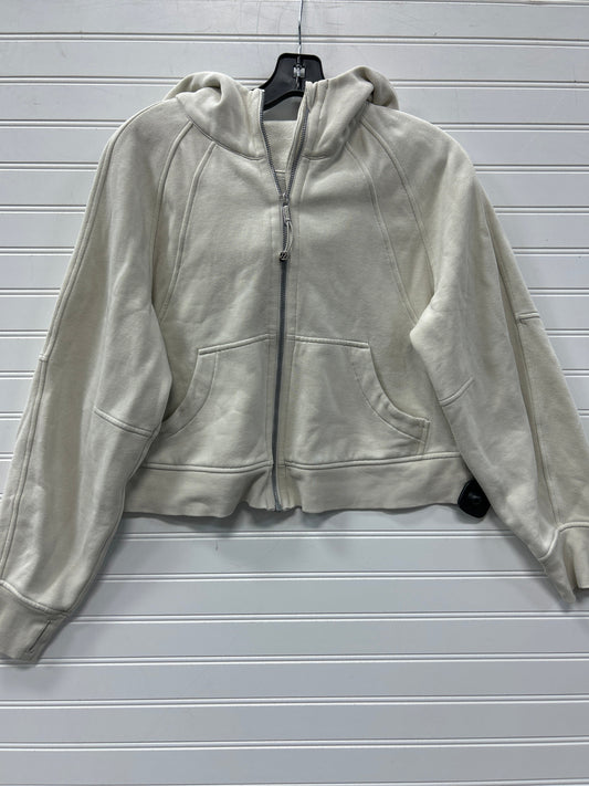 Athletic Jacket By Lululemon In Cream, Size:S