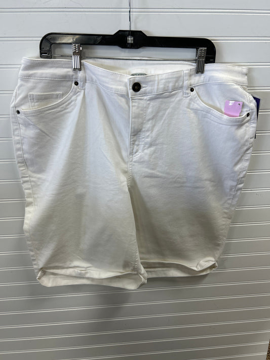 Shorts By Catherines In White Denim, Size:18