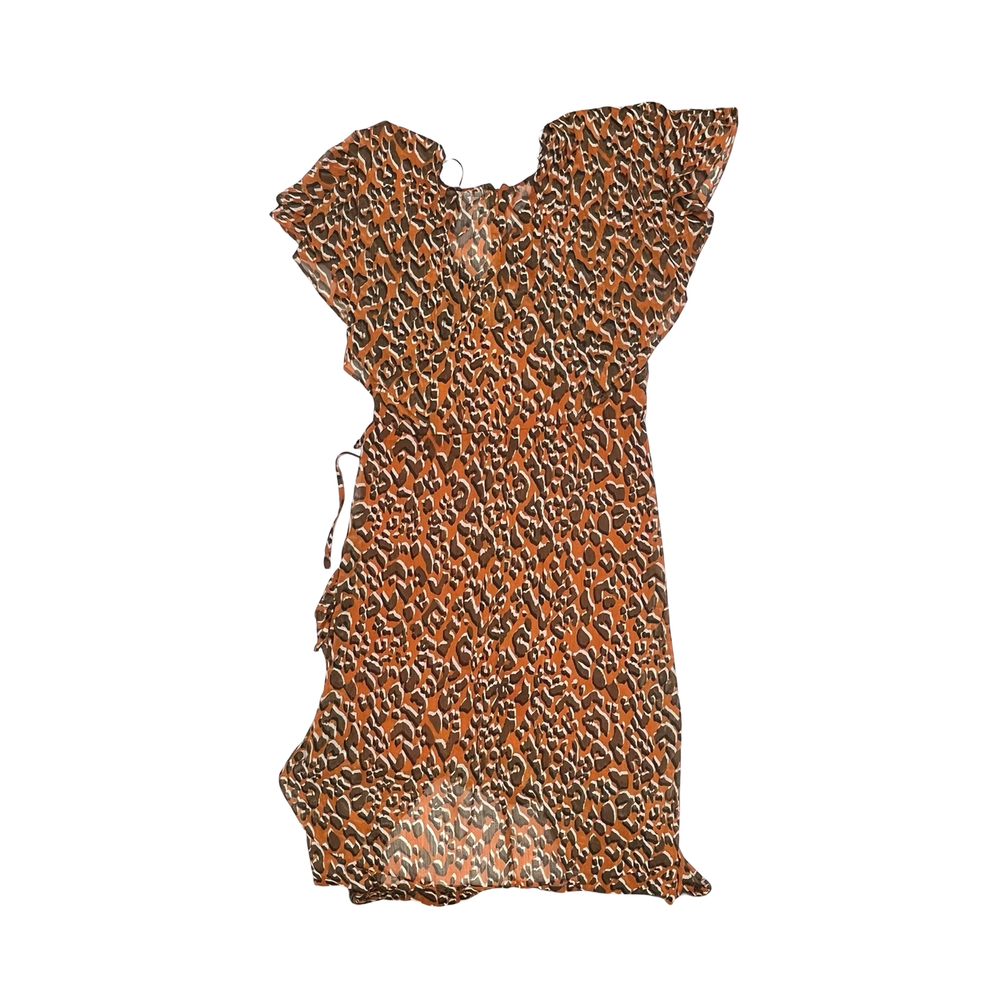 Dress Party Long By Calvin Klein In Black & Brown, Size:20