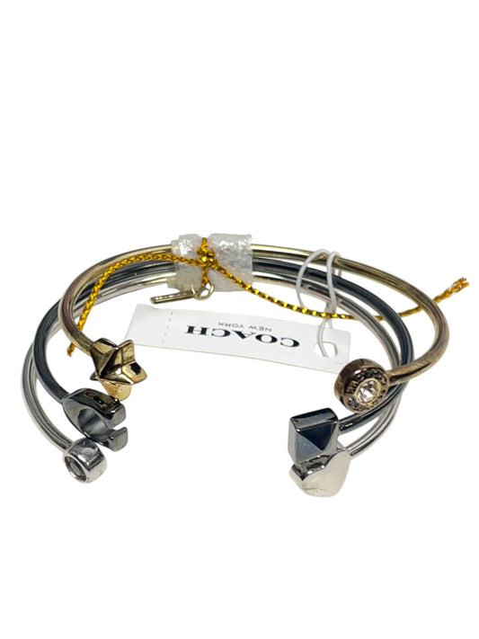 Bracelet Designer By Coach, Size: 03 Piece Set
