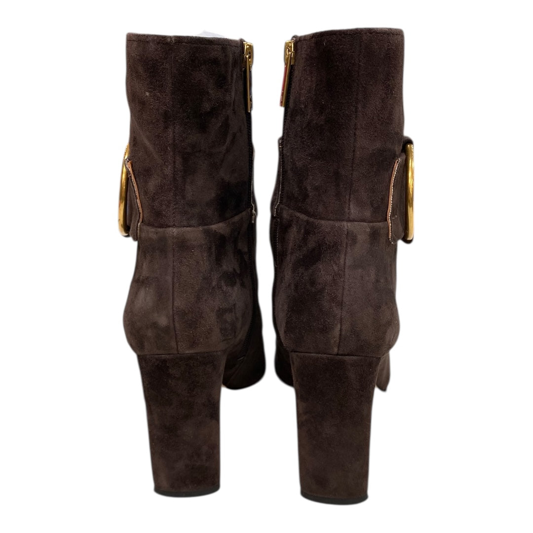 Boots Ankle Heels By Franco Sarto In Brown, Size:10