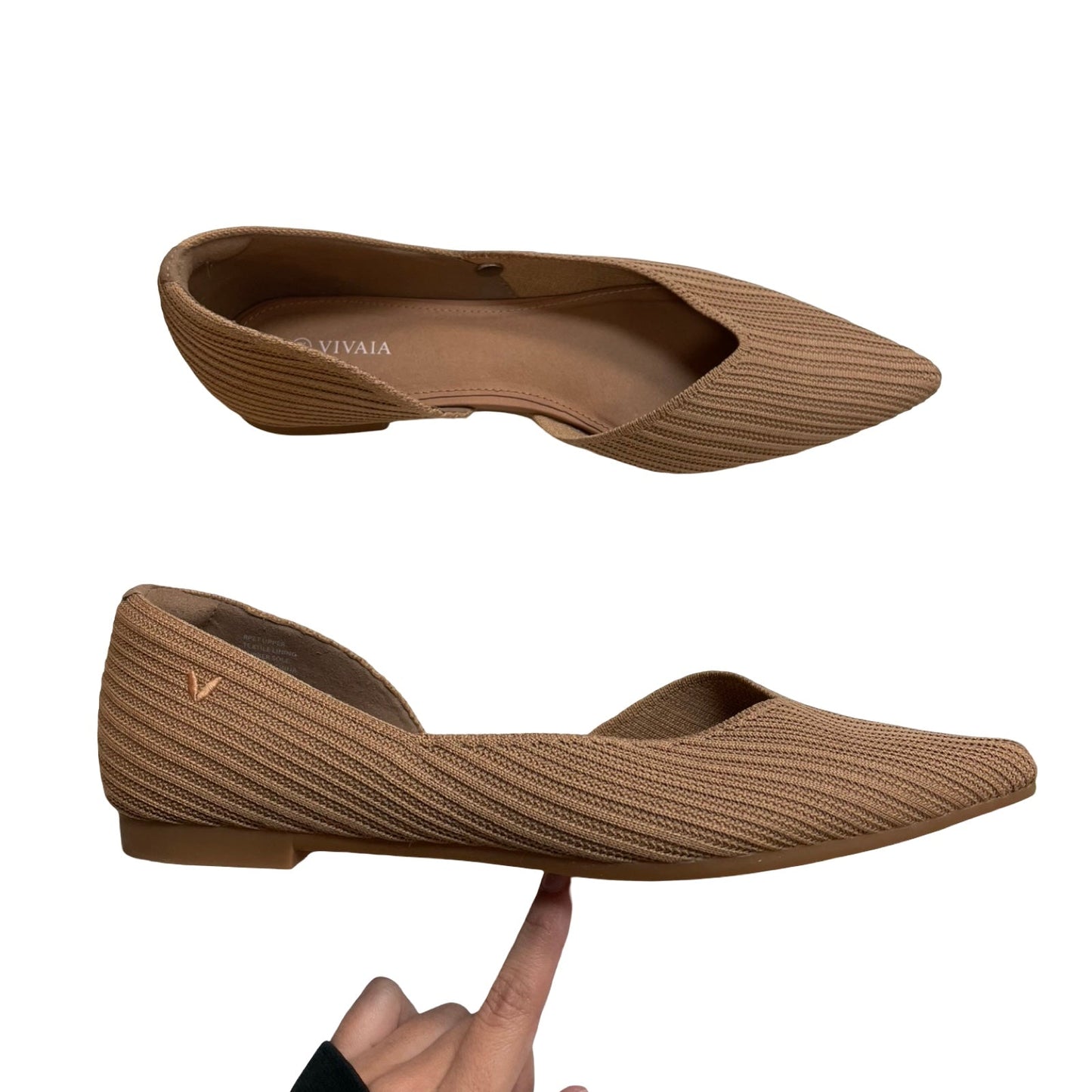 Shoes Flats By Vivaia In Brown, Size:10