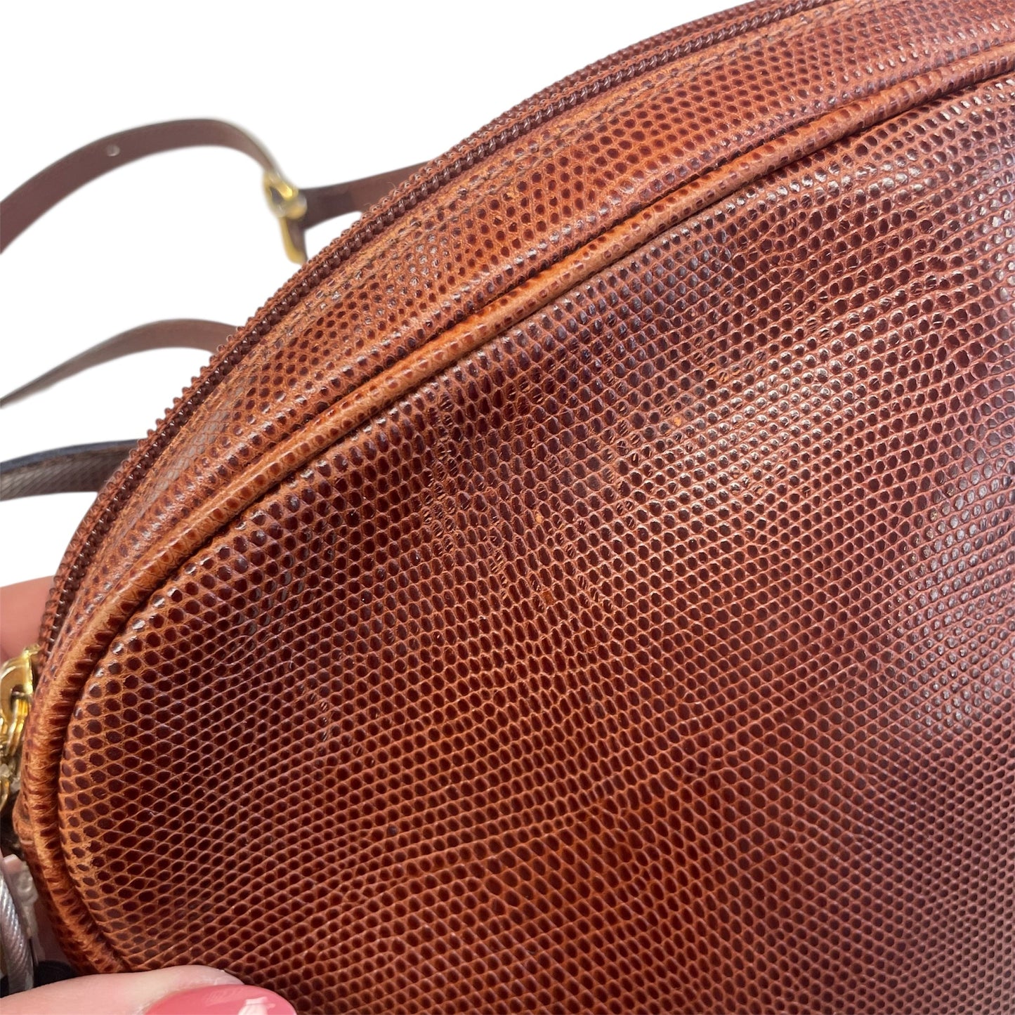 Crossbody Luxury Designer By Ferragamo In Brown, Size:Small