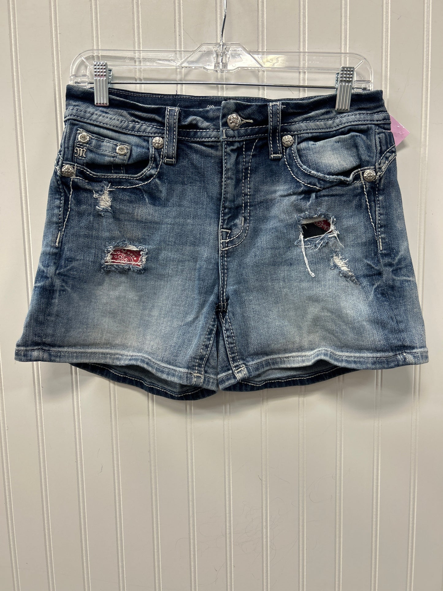 Shorts By Miss Me In Blue Denim, Size:6