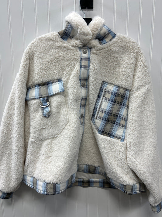 Jacket Fleece By Cato In Cream, Size:1X