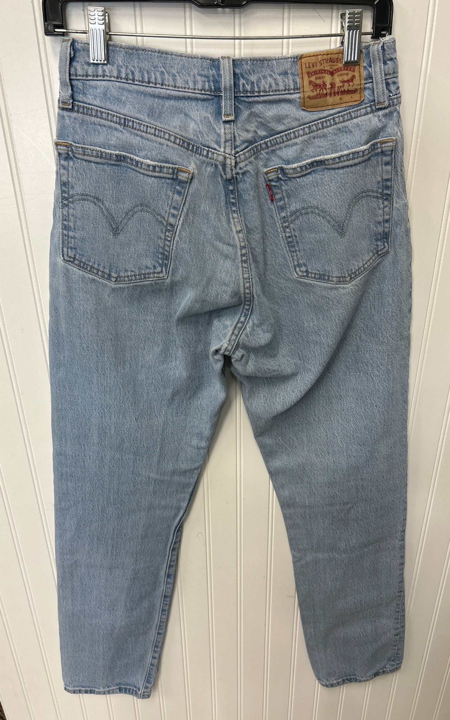 Jeans Straight By Levis In Blue Denim, Size:4