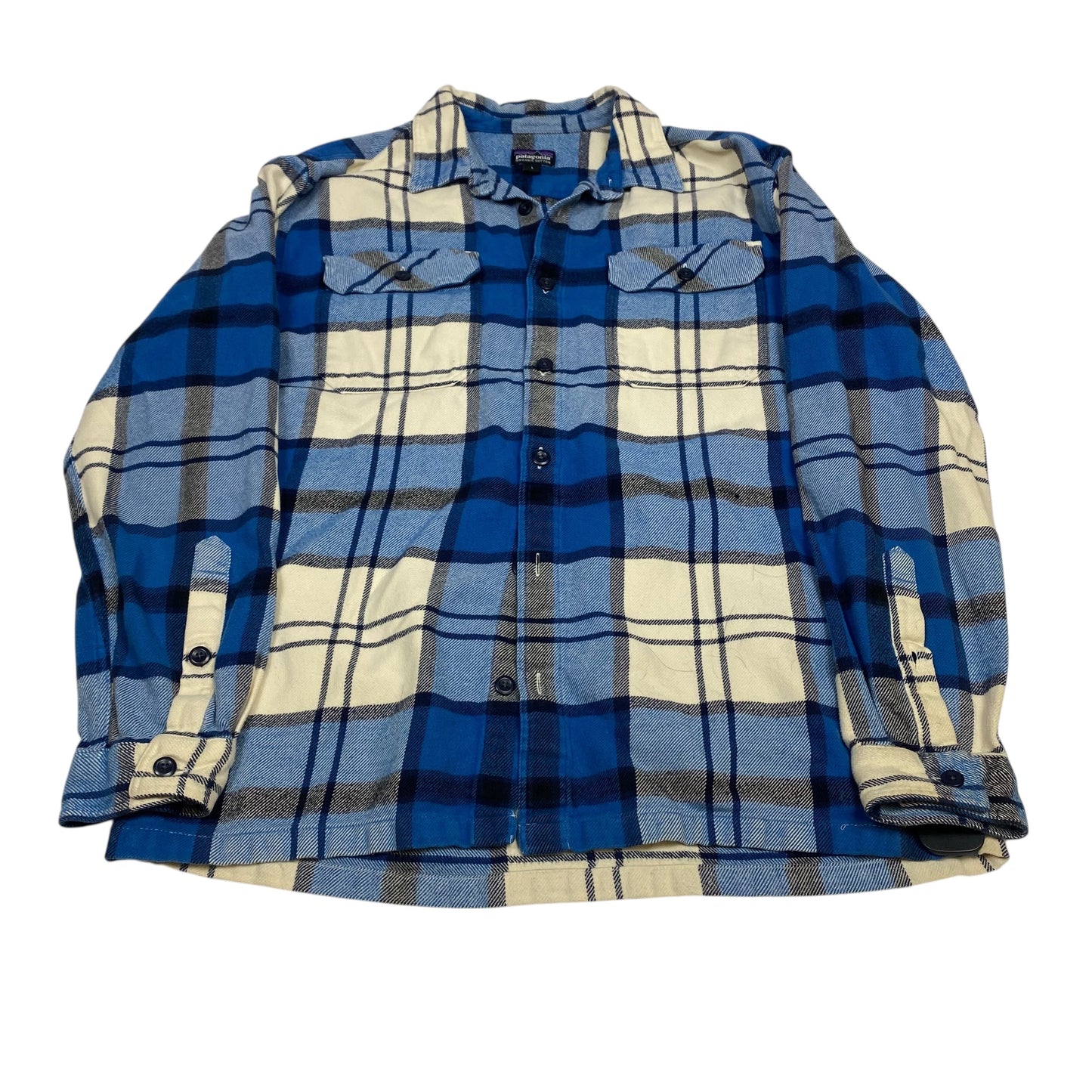 Top Ls By Patagonia In Blue, Size:L