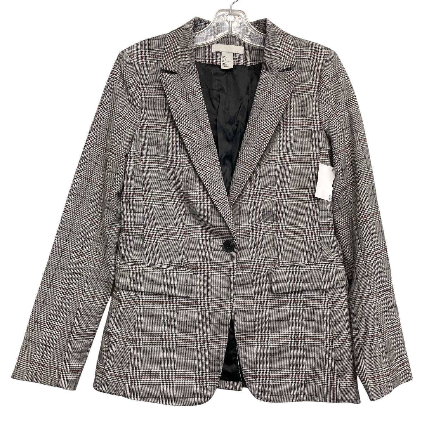 Blazer By H&M In Plaid Pattern, Size:S