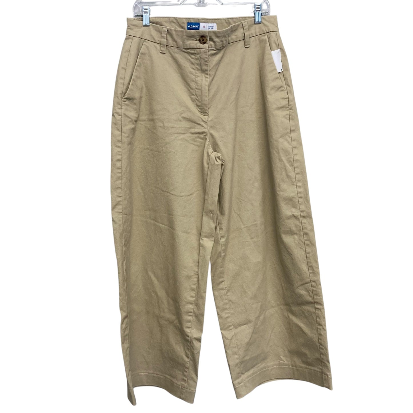 Pants Wide Leg By Old Navy In Tan, Size:12